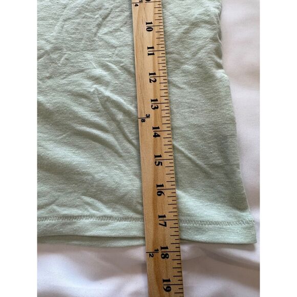 Madewell Contrast Bib Casual Crop Everyday Stretch Tee Iced Mint NWT M - Picture 7 of 8